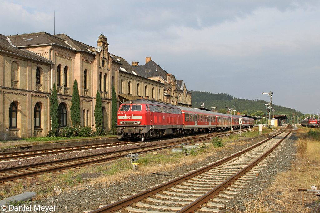 Die 218 447-1 in Goslar am 25.08.2013