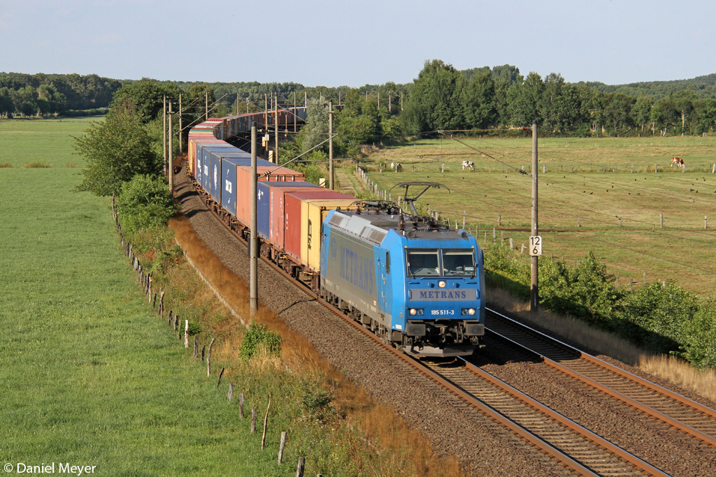 Die METRANS 185 511-3 in Ramelsloh am 01.08.2013 