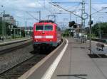 Die 111 054 kommt nach der Revesion und f�hrt in flotter fahrt durch S�d um nach Freiburg zu eilen.