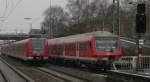 Der sch�ne Ski-Express und der h�ssliche S-Bahn-Express imn Ffm Griesheim.