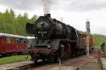 Die 50 3616-5 der Sachschen Eisenbahn Freunde in Schwarzenberg (Erzg.) am 10.05.2013