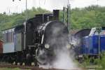 Danach kam nun mit einem Zug bespannt wieder die Preu�ische G8 des Eisenbahnmuseums Darmstadt-Kranichstein am 13.05.2010