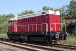 Die V75 018 / 107 018-4 im BW von Railsystems in Gotha am 24,05,11