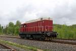 Die Railsystems 107 018-4 ( V75 018 ) Lz auf dem Weg von Gotha nach Schwarzenberg (Erzg.) in Aue (Sachs) am 10.05.2013