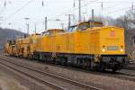 203 308-5 mit 203 205 und DB Netz Bauzug in K�ln West am 21.02.2011