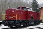 VL 134,  Julia , der Hochwaldbahn, aufgenommen am 22.01.10, vor den Werkst�tten der RentARail, im Bahnhof Neuoffingen.