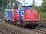 203 383-5 der SBB Cargo mit einer Re 482 im Schlepp in K�ln West am 13.08.2010