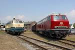 Die 216 067-9 neben 217 014-0 im DB Museum Koblenz L�tzel am 21,05,11
