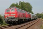 218 285-3 mit 218 xxx-x in Moorsum am 03.08.2011
