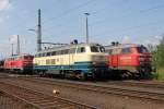 Die 217 014-0 zwischen 225 006-6 und 218 137-8 bei der Lokparade vom DB Museum Koblenz L�tzel am 21,05,11