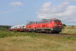Die 218 359-8 und 218 362-2 in Morsum am 06,08,11