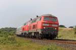 Die 218 381-2 und 218 376-2 in Morsum am 06,08,11