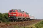 Die 218 341-6 und 218 313-5 in Morsum am 06,08,11