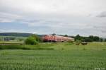218 102-2 mit dem RE 15533 nach Frankfurt(Main)Hbf am 08.06.2012 in Altenstadt-Lindheim.