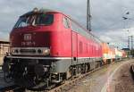 218 387-9 f�hrt die bunte V160 Reihe an im DB Museum Koblenz am 29.09.2012