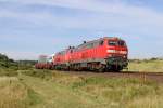 Die 218 313-5 und 218 364-8 bei Morsum am 14,08,12