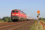 Die 218 362-2 und 218 380-4 bei Klanxb�ll am 15,08,12