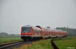 218 496-8 schiebt die RB von Kiel nach Husum am 30.06.2013 bei J�bek.