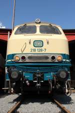 218 128-7 beim Lokschuppenfest in Siegen am 17.08.2013