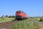 Die 218 366-3 und 218 344-0 mit dem IC nach Westerland in Lehnshallig am 20.07.2013