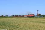 Die 218 311-9 und 218 369-7 mit dem SyltShuttle nach Nieb�ll in Klanxb�ll am 21.07.2013