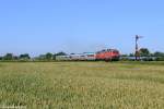 Die 218 363-0 und 218 364-8 in Klanxb�ll am 21.07.2013