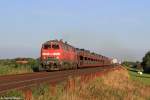 218 340-8 und 218 311-9 mit dem SyltShuttle bei Klanxb�ll am 22.07.2013 