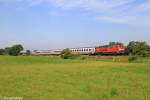 Die 218 322-6 bei Rellin am 28.07.2013