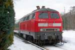 218 363-0 abgestellt im Bahnhof Munster (19.02.10)