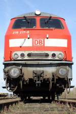 Die 218 217-8 im Koblenz-L�tzel am 05,04,10