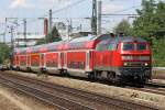 Die 218 419-0 nach M�hldorf in M�nchen Heimeranplatz am 31,07,10