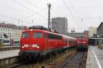 Die 110 446-2 und 218 454-7 in M�nchen Hbf am 07,08,10