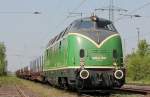 V200 053 der Brohltalbahn Ratingen Lintorf am 20.04.2011 , Gru� an den Tf !!