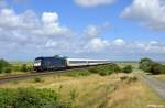 223 014-2 mit der NOB 81752 (HH-Altona - Westerland(Sylt) am 26.07.2015 zwischen Klanxbüll und Morsum.
