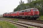 Die 225 030-6 , 225 806-8 , 225 xxx-x und 233 662-6 in M�hldorf am 02,08,10
