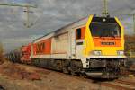 LOCON 401 mit Schotterzug in H�rth Kalscheuren am 29.10.2011