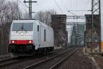 285 107-9 kommt Lz aus Gremberg �ber die K�lner S�dbr�cke am 28.02.2012