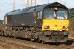 Dir Class 66 in Ratingen Lintorf bei sch�nstem Licht am 13.12.09 