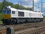 Eine Class 77 der �uro Cargo Rail verl�sst Gremberg Lz am 31.082010