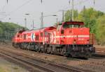 DE82 der HGK mit einem kurzen Lokzug in K�ln West am 03.05.2013