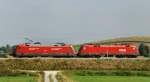 Deutsch - �sterreichischer Lokzug! 101 019-8 + 1116 053-8, aufgenommen am 24.09.11, kurz vor Burgau.