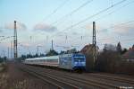 101 042-0 mit dem IC 132 (Emden - Luxembourg) am 13.01.2013 in Duisburg-Rahm.