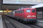 Die 110 284-7 in M�nchen Hbf am 08,02,11