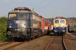 Die 110 348-0 , E10 1239 und E93 07 im DB Museum Koblenz L�tzel am 21,05,11