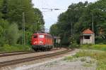 Die 110 491-8 in A�ling (Oberbay) am 05,08,12