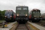 Die E10 348 , E50 091 und E44 002 im DB Museum Koblenz L�tzel am 13.06.2013