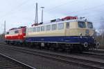 Die E10 1239 und 111 111-1 am DB Museum Koblenz-L�tzel am 04,04,10