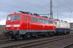 Die 111 111-1 und E10 1239 am DB Museum Koblenz-L�tzel am 04,04,10