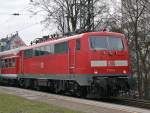 111 114 schiebend am RB48 rtg Bonn-Mehlem in K�ln West am 17.01.2011