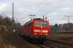 Die 111 156 als RE 4 in Wuppertal Vohwinkel am 28,11,10